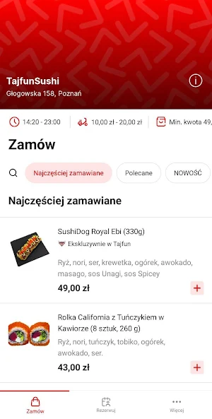 Tajfun Sushi Poznań Screenshot 1