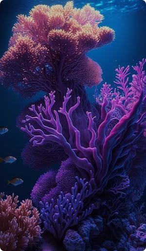 Coral Under the Sea Wallpaper Screenshot 1
