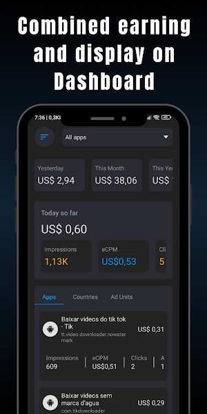Dashly: AdMobile Earnings Dash Screenshot 1