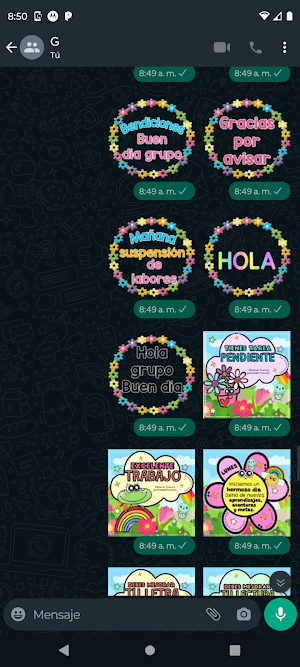 Stickers para calificar tareas Screenshot 2