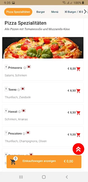 Napoli Pizza Heimservice Screenshot 3