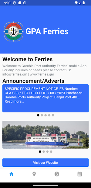 Gambia Ferries App Screenshot 0