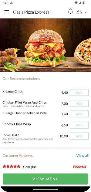 Oasis Pizza Express Screenshot 1