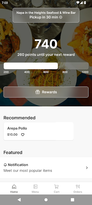 Napa in the Heights Seafood Screenshot 0