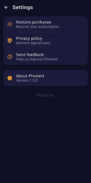 Phonent Screenshot 0