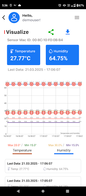 Cold Chain Data Logger Screenshot 2