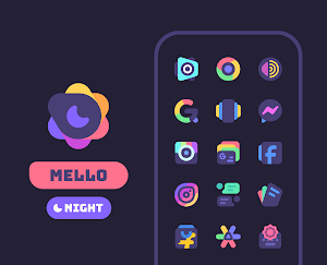 Mello Night Icon Pack Screenshot 0