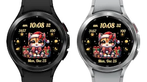 AZ269 Christmas Cat Watch Face Screenshot 3