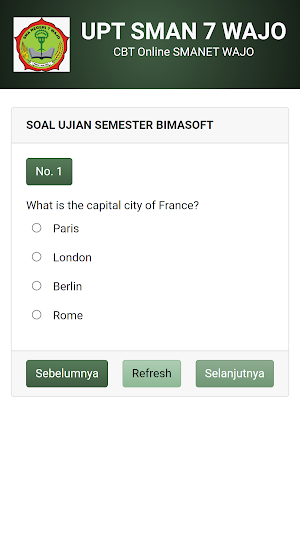 Exam SMAN 7 WAJO Screenshot 1
