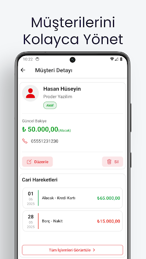 Hızlı Cari: Borç Alacak Takip Screenshot 2