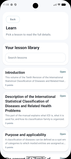 MediCode Trainer Screenshot 2