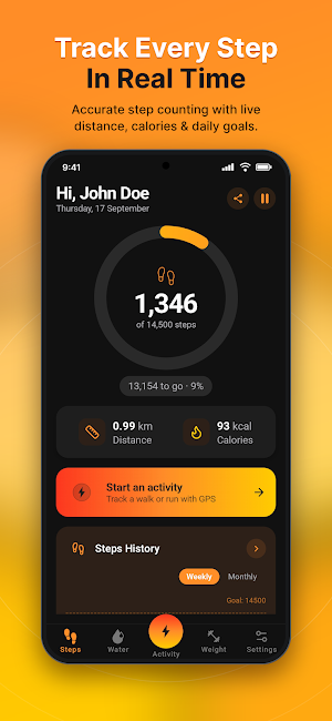 Stepora: Step Counter Screenshot 0