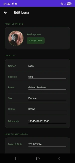 Arkive—Animal Health Register Screenshot 2