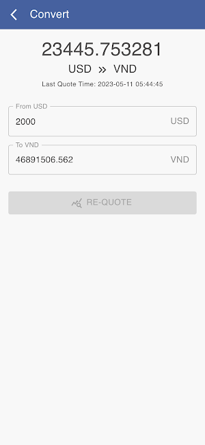 USD to VND Screenshot 2