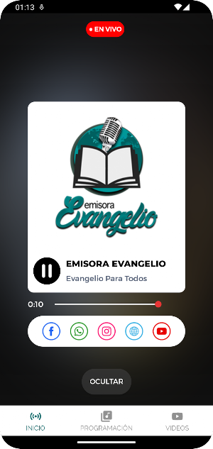 Emisora Evangelio Screenshot 2