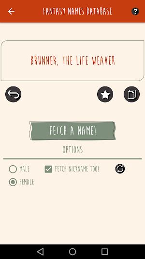 Fantasy Name Generator Screenshot 2