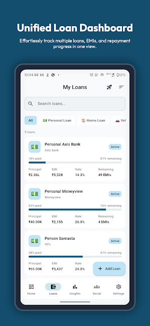 ZeroPath: Loan & EMI Tracker Screenshot 1