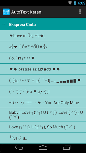 Auto Text Keren for Android Screenshot 1