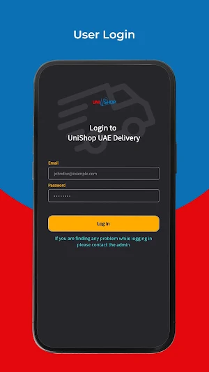 Unishop UAE Delivery Boy App Screenshot 0