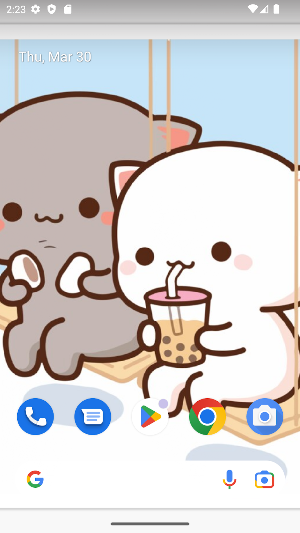 Cute Boba Cats Wallpaper Screenshot 2