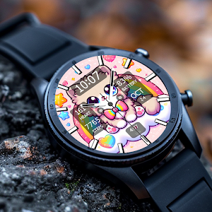Key WF46 Cat Cute Watch Face Screenshot 0