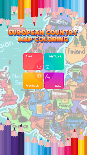 Europe Map : Coloring Screenshot 0
