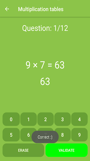 Learn multiplication tables Screenshot 2