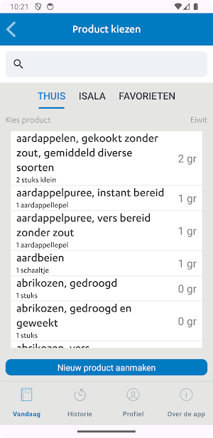 Isala Voeding Screenshot 2