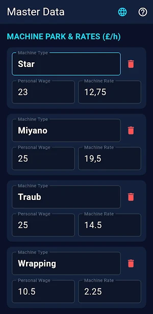 CNC Cost & Price Calc PRO Screenshot 0