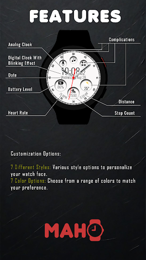 MAHO010 Wear OS Watch Face Screenshot 1