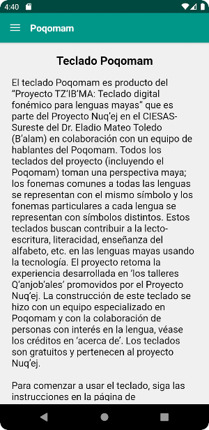Teclado Poqomam Screenshot 0