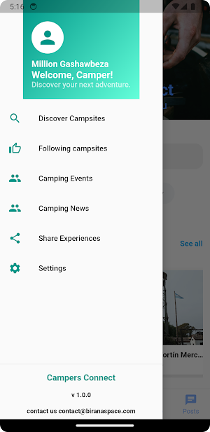 Campers connect- sites & event Screenshot 3