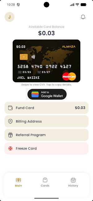 Almaza Card Screenshot 0