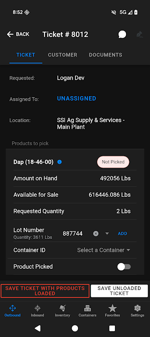 Agvance SKY Warehouse Screenshot 3