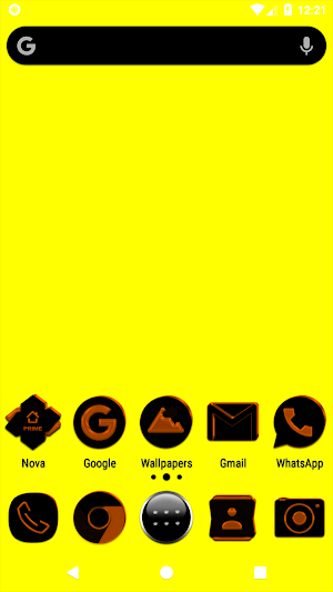 Black and Orange Icon Pack Screenshot 0