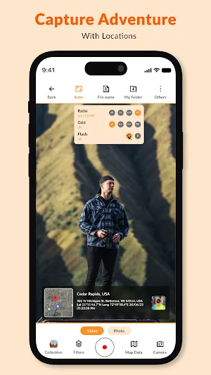 GPS Map Camera Video App Screenshot 2