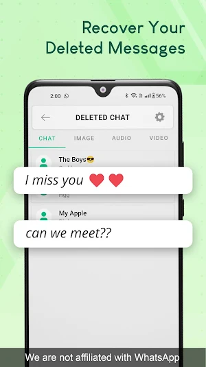WTRecovery-Restore deleted Msg Screenshot 1