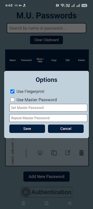 M.U. Passwords Pro Screenshot 2