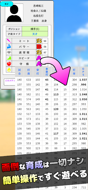プロ野球選手成績シミュレータ- お手軽&本格シミュレーション Screenshot 0