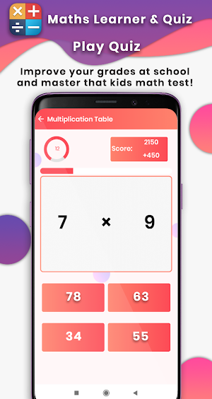 Learning Math :Add , Subtract , Multiply & Divide Screenshot 2