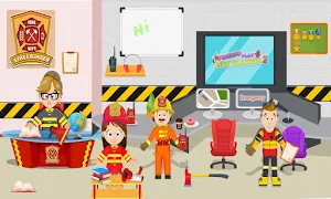 Pretend Play Town Fire Station: Small City Fireman Screenshot 1