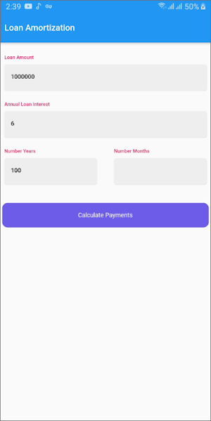 Loan Amortization Screenshot 0