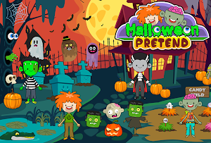 My Pretend Halloween - Trick or Treat Town Friends Screenshot 0