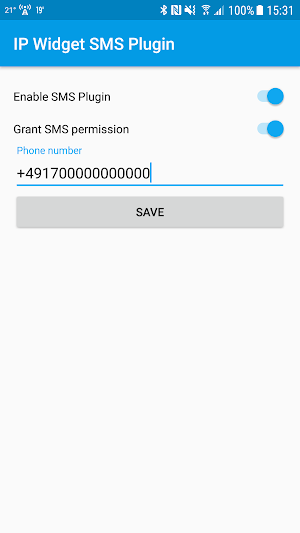 IP Widget SMS Plugin Screenshot 1