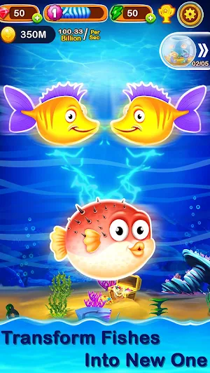 Merge Fish Evolution Games Screenshot 0