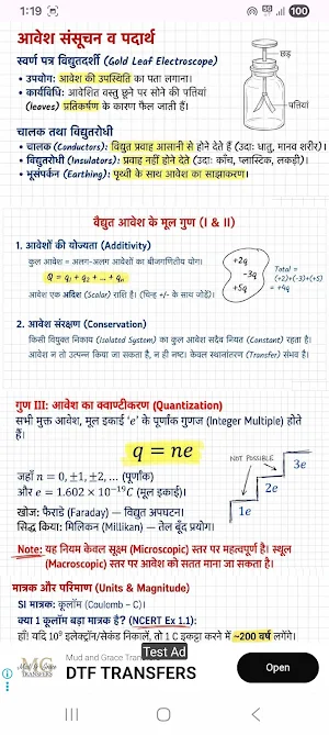 12th Physics Notes in Hindi Screenshot 1