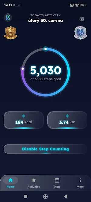 BeStrider: Gamified Pedometer Screenshot 0