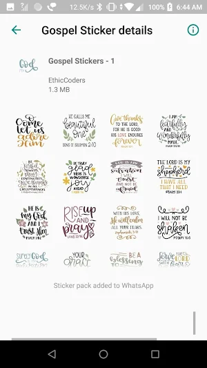 Gospel WAStickerApp Screenshot 1
