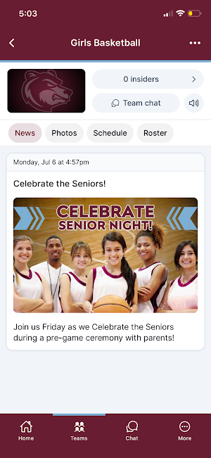 H.P. Baldwin Athletics Screenshot 3