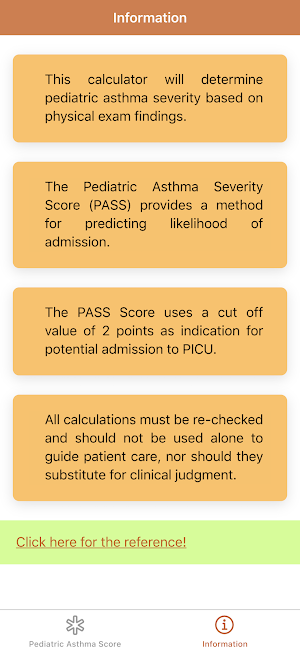 Pediatric Asthma Severity Score - Asthma Tracker Screenshot 2